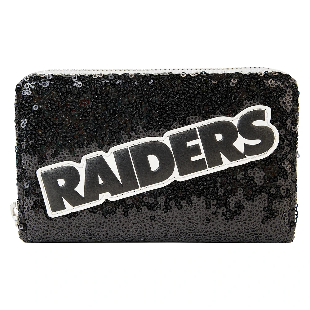 Loungefly Las Vegas Raiders Sequin Zip-Around Wallet