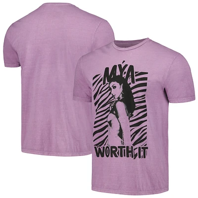 Men's Purple Mya  Washed Graphic T-Shirt
