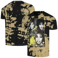 Men's Black Whitney Houston Collage Washed Graphic T-Shirt
