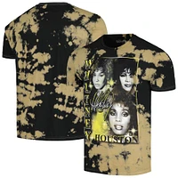 Men's Black Whitney Houston Collage Washed Graphic T-Shirt