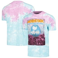 Men's Blue Woodstock Photo Washed Graphic T-Shirt