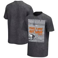 Men's Charcoal Woodstock Make Love Not War Washed Graphic T-Shirt