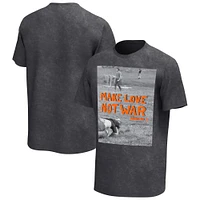 Men's Charcoal Woodstock Make Love Not War Washed Graphic T-Shirt
