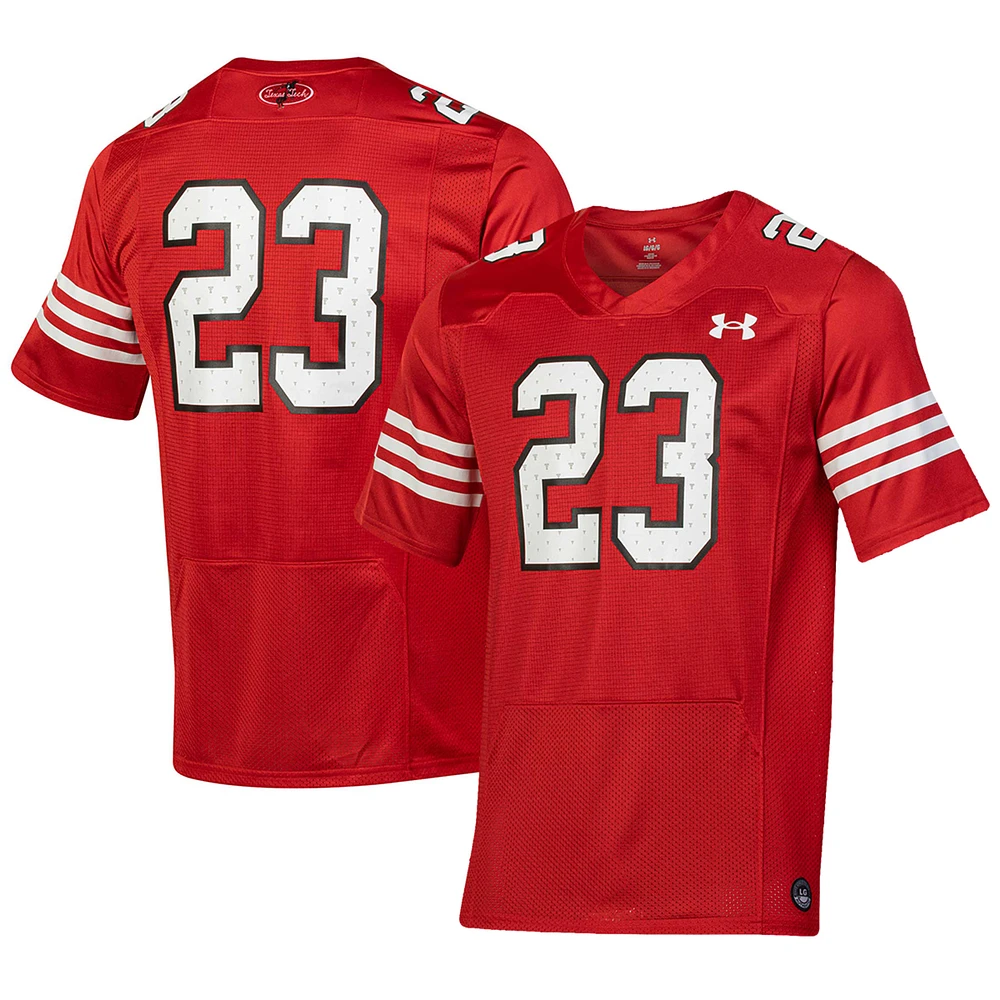 Men's Under Armour #23 Red Texas Tech Raiders Throwback Replica Jersey