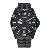 Men's Sam Houston State Bearkats Citizen Quartz Black-Tone Stainless Steel Watch