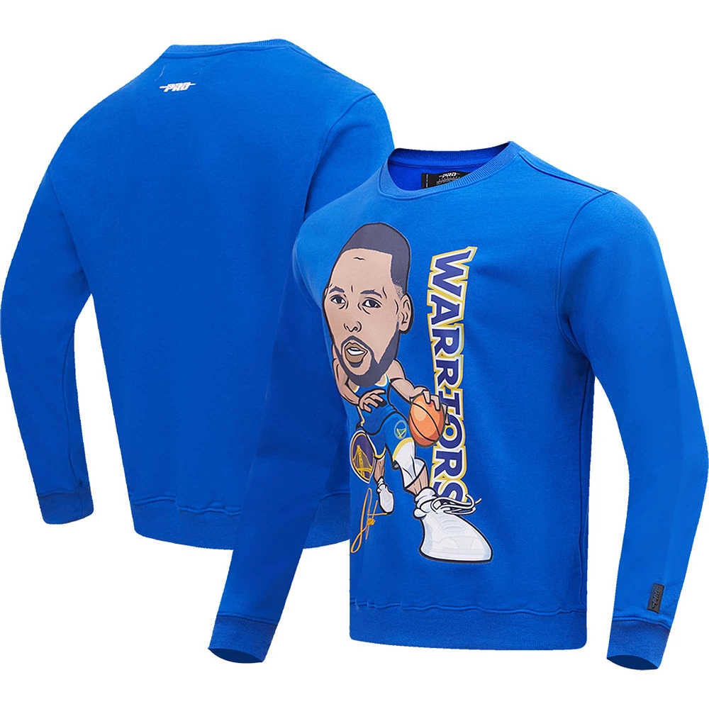 Men's Pro Standard Stephen Curry Royal Golden State Warriors Avatar Pullover Sweatshirt