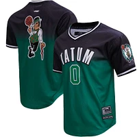 Men's Post Jayson Tatum Black/Kelly Green Boston Celtics Ombre Name & Number T-Shirt