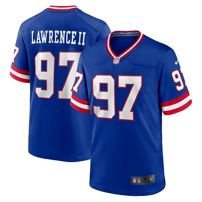 Men's Nike Dexter Lawrence II Royal New York Giants Classic Game Player Jersey