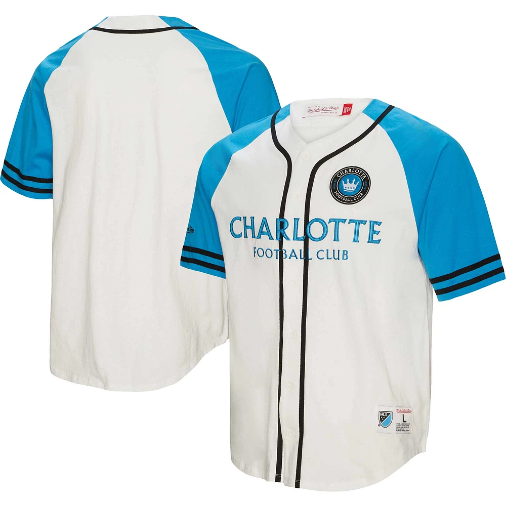 Men's Mitchell & Ness White Charlotte FC Practice Day Jersey