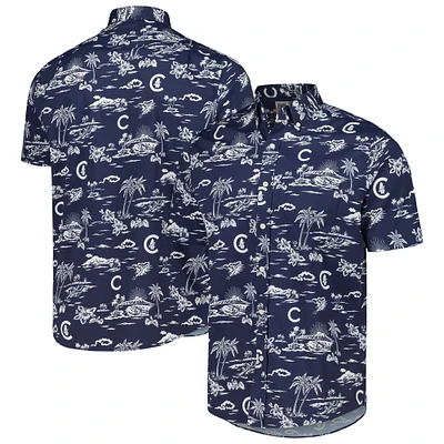 Men's Reyn Spooner Navy Chicago Cubs Kekai Button-Down Shirt