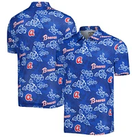 Men's Reyn Spooner Navy Atlanta Braves Cooperstown Collection Puamana Print Polo