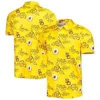 Men's Reyn Spooner Gold San Diego Padres Cooperstown Collection Puamana Print Polo