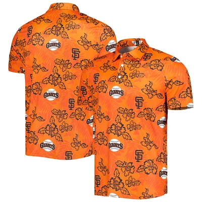 Men's Reyn Spooner Orange San Francisco Giants Cooperstown Collection Puamana Print Polo