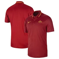 Men's Nike  Cardinal Iowa State Cyclones 2023 Sideline Coaches Performance Polo