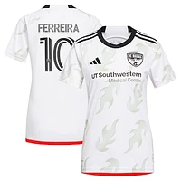 Women's adidas Jesus Ferreira White FC Dallas 2023 Burn Baby Burn Replica Player Jersey