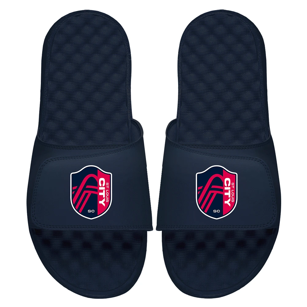 Youth ISlide Navy St. Louis City SC Primary Logo Slide Sandals