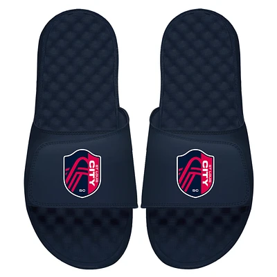 Youth ISlide Navy St. Louis City SC Primary Logo Slide Sandals