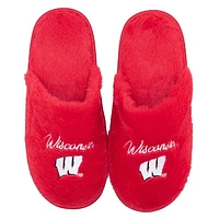 Women's ZooZatz Wisconsin Badgers Team Faux Fur Slippers