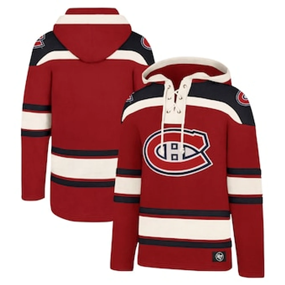 Men's '47 Red Montreal Canadiens Superior Lacer Pullover Hoodie