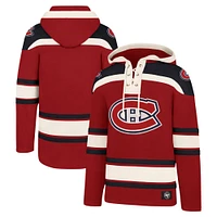 Men's '47 Red Montreal Canadiens Superior Lacer Pullover Hoodie