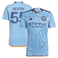 Men's adidas Keaton Parks Light Blue New York City FC 2023 The Interboro Kit Replica Jersey