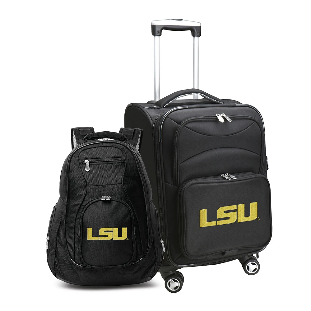 MOJO Black LSU Tigers Softside Carry-On & Backpack Set