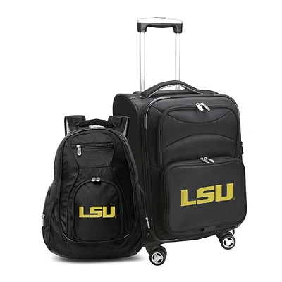 MOJO Black LSU Tigers Softside Carry-On & Backpack Set
