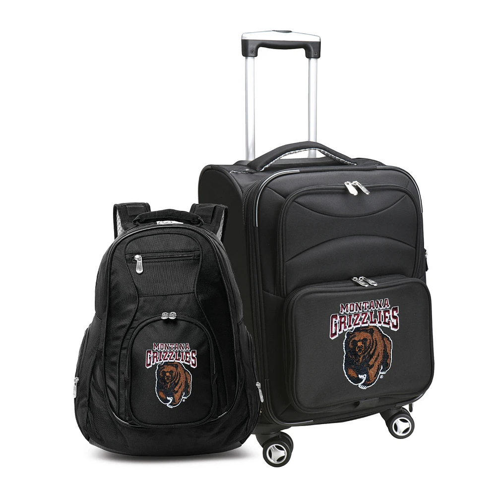 MOJO Black Montana Grizzlies Softside Carry-On & Backpack Set