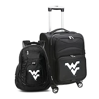 MOJO Black West Virginia Mountaineers Softside Carry-On & Backpack Set