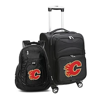 MOJO Black Calgary Flames Softside Carry-On & Backpack Set