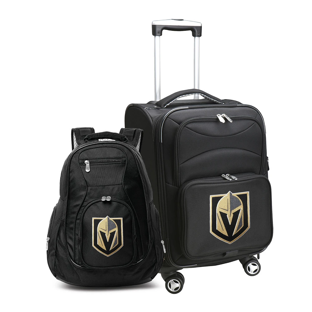 MOJO Black Vegas Golden Knights Softside Carry-On & Backpack Set
