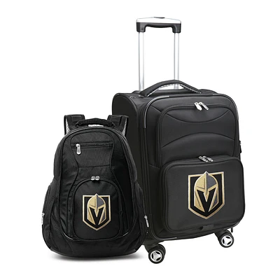MOJO Black Vegas Golden Knights Softside Carry-On & Backpack Set