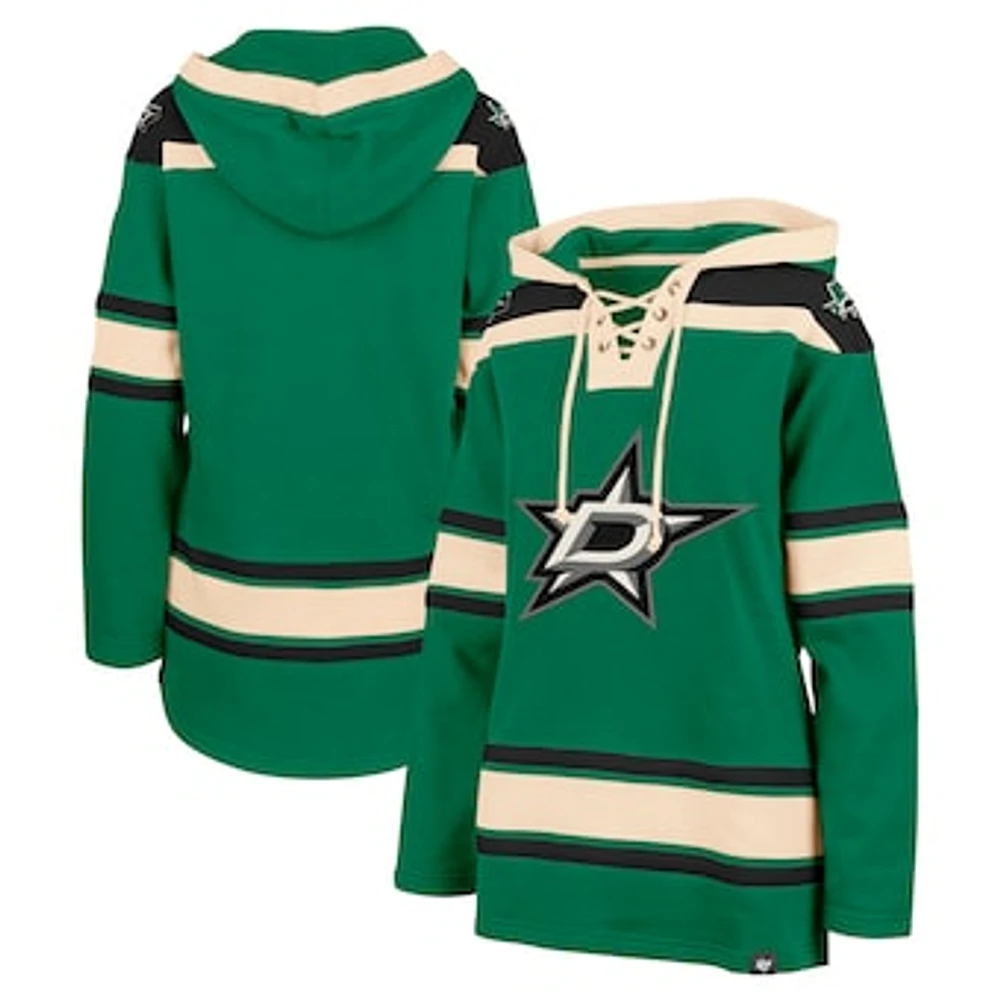 Women's '47  Kelly Green Dallas Stars Superior Lacer Pullover Hoodie