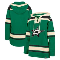 Women's '47  Kelly Green Dallas Stars Superior Lacer Pullover Hoodie