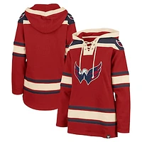 Women's '47  Red Washington Capitals Superior Lacer Pullover Hoodie