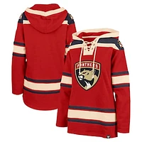 Women's '47  Red Florida Panthers Superior Lacer Pullover Hoodie