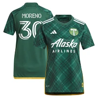 Women's adidas Santiago Moreno Green Portland Timbers 2023 Plaid Kit Replica Jersey