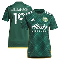 Women's adidas Eryk Williamson Green Portland Timbers 2023 Plaid Kit Replica Jersey