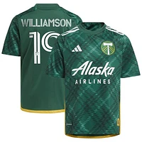 Youth adidas Eryk Williamson Green Portland Timbers 2023 Plaid Kit Replica Jersey