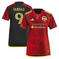 Women's adidas Raul Ruidiaz Red Seattle Sounders FC 2023 The Bruce Lee Kit Replica Jersey