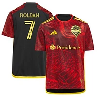 Youth adidas Cristian Roldan Red Seattle Sounders FC 2023 The Bruce Lee Kit Replica Jersey