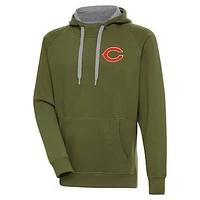 Men's Antigua  Olive Chicago Bears  Victory Pullover Hoodie