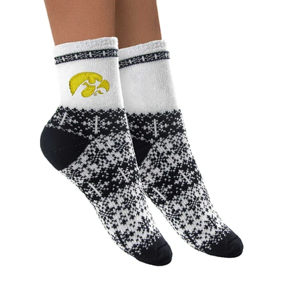 Women's ZooZatz Iowa Hawkeyes Fuzzy Holiday Crew Socks