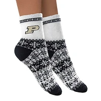 Women's ZooZatz Purdue Boilermakers Fuzzy Holiday Crew Socks