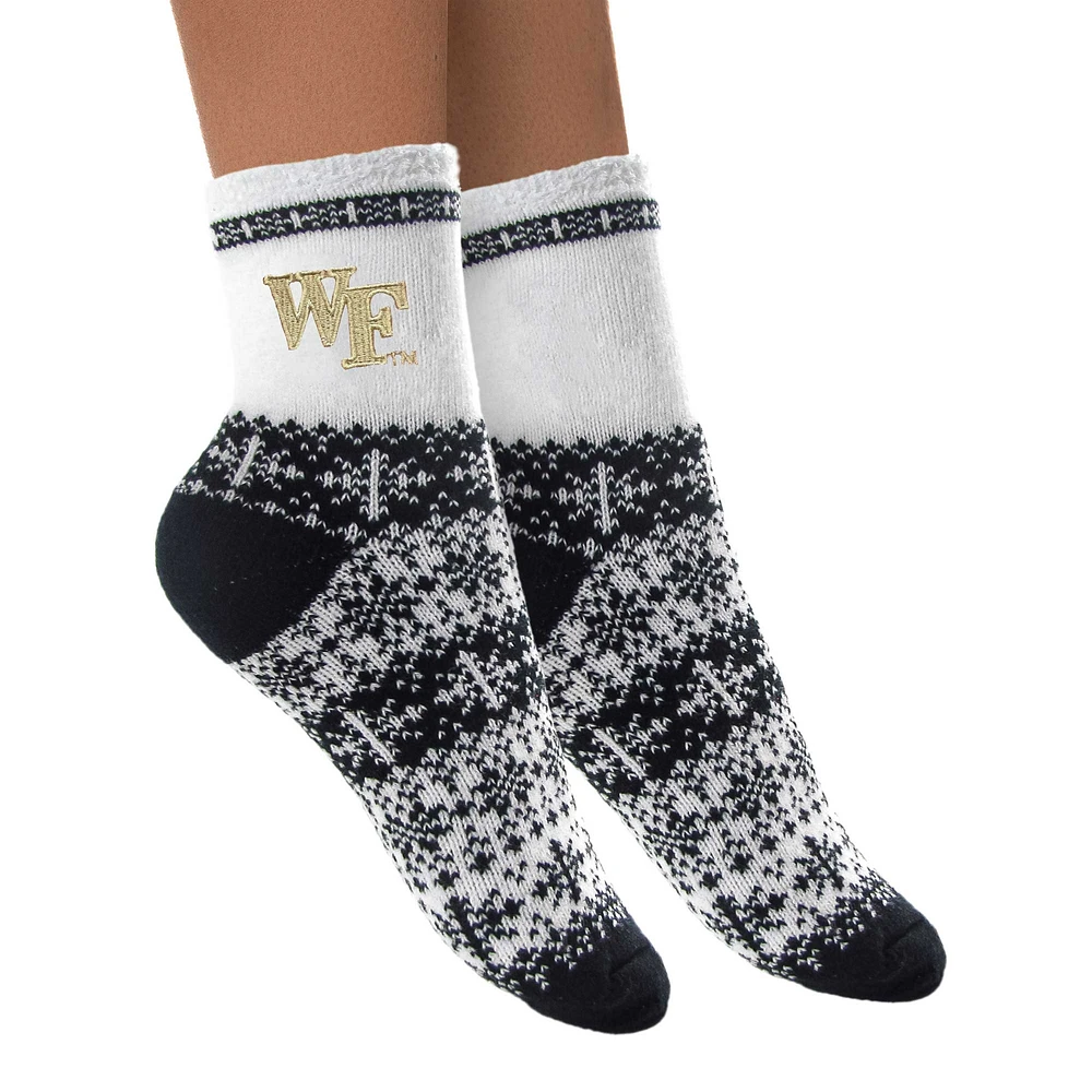 Women's ZooZatz Wake Forest Demon Deacons Fuzzy Holiday Crew Socks