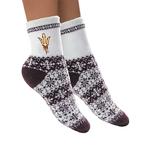 Women's ZooZatz Arizona State Sun Devils Fuzzy Holiday Crew Socks