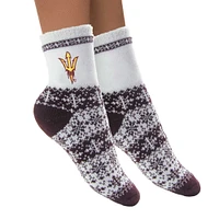 Women's ZooZatz Arizona State Sun Devils Fuzzy Holiday Crew Socks