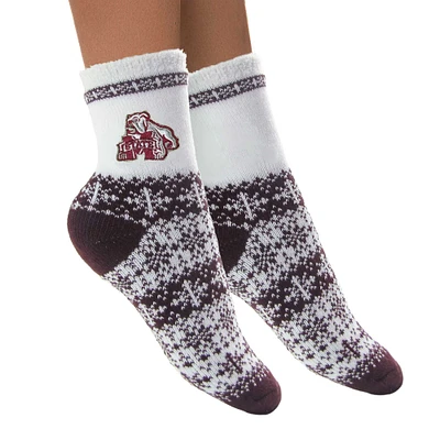 Women's ZooZatz Mississippi State Bulldogs Fuzzy Holiday Crew Socks