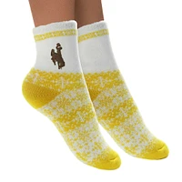 Women's ZooZatz Wyoming Cowboys Fuzzy Holiday Crew Socks