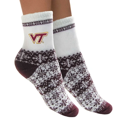 Women's ZooZatz Virginia Tech Hokies Fuzzy Holiday Crew Socks